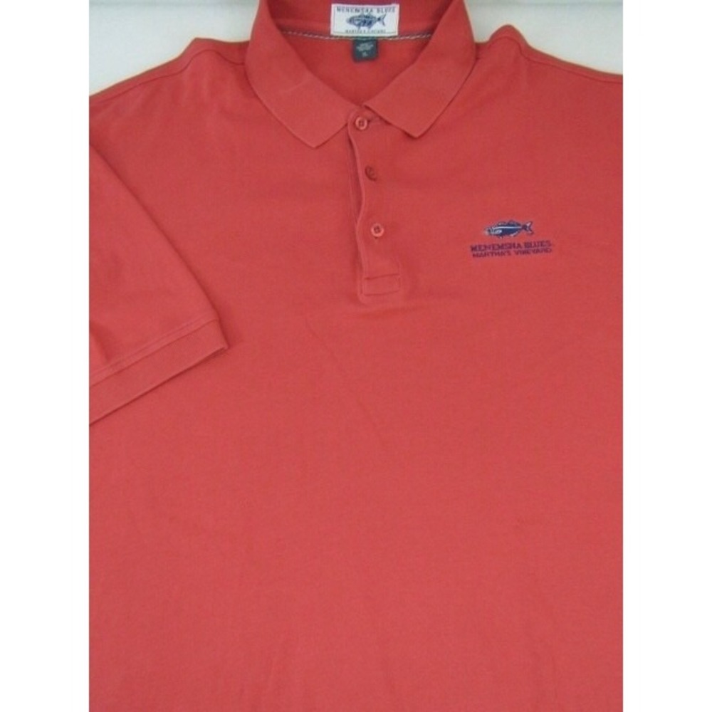 Menemsha Blues Martha's Vineyard Orange‎ Men's XL Polo Shirt